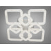 Потолочная светодиодная люстра с пультом, подсветкой, димером, 130W, белая