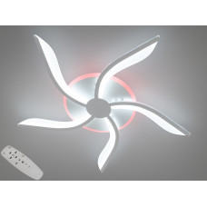 Стельова led люстра з пультом, підсвіткою, 53W, біла