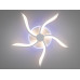 Потолочная LED люстра с пультом, подсветкой, 53W, белая.