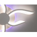 Интересная led люстра с пультом, диммером, подсветкой, 52W, белая