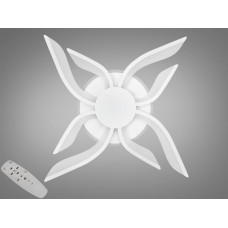 Оригінальна led люстра з пультом, диммером, підсвіткою, 67W, біла