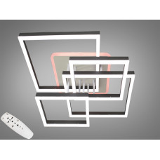 Стельова LED люстра смарт світильник з пультом, 145W, чорний