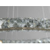 Современная LED люстра подвес "Хрустальные кольца", 55W, золото.