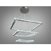 Изящная хрустальная LED люстра подвес "Люксовый Каскад", 110Вт, хром