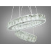 Хрустальная светодиодная люстра-подвес, 30W, овалы 7242-7A/400+230