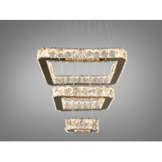 Надзвичайно стильна підвісна LED люстра з кришталю, 55W, золото