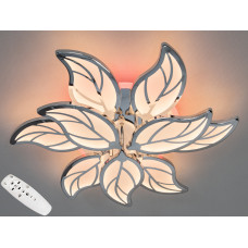 Потолочная люстра с диммером и LED подсветкой, цвет хром, 155W.