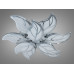 Потолочная люстра с диммером и LED подсветкой, цвет хром, 155W.