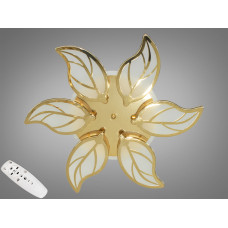 Світлодіодна люстра смарт світильник з пультом dimmer, 105W, золото