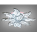 LED-люстра с диммером и цветной подсветкой, цвет хром, 180W