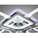 Потолочная люстра с диммером и LED подсветкой, цвет хром, 190W.