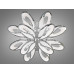 Потолочная люстра с диммером и LED подсветкой, цвет хром, 190W.