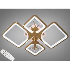 Потолочная люстра с диммером и LED подсветкой, цвет хром, 100W.