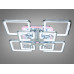 Потолочная люстра с диммером и LED подсветкой, цвет хром, 190W.