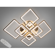 Сучасна LED люстра з пультом, диммером та підсвіткою, 225W, хром