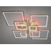 Современная LED люстра с пультом, диммером и подсветкой, 225W, хром
