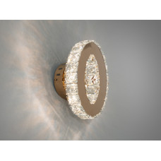 Красивий настінний кришталевий LED світильник, 6W, золото