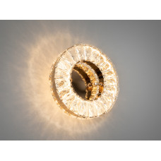 Впечатляющий настенный хрустальный LED светильник, 15W, золото