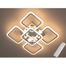 Світлодіодна люстра смарт світильник з пультом dimmer, 90W, хром