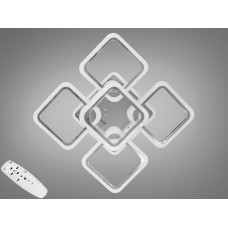 LED люстра під стелю з пультом, диммером і  підсвіткою, хром, 120W