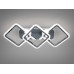 LED люстра под потолок с пультом, подсветкой, 75W, хром