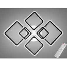 LED люстра смарт світильник з ІЧ пультом та диммером, 110W, чорний