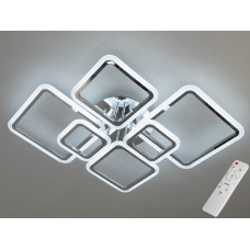 LED люстра смарт світильник з ІЧ пультом та диммером, 105W, хром