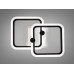 Пристельная светодиодная люстра с пультом, димером, 50W, черная