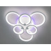 Потолочная LED люстра с пультом, диммером и подсветкой, 140W, белая
