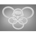 Потолочная LED люстра с пультом, диммером и подсветкой, 140W, белая