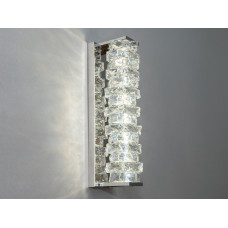 Уникальный настенный хрустальный LED светильник бра, 15W хром