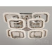Потолочная LED люстра с пультом, диммером и подсветкой, 110W, хром