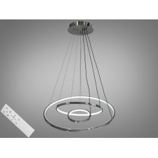 Элегантная LED люстра подвесная в кухню, 100W, хром