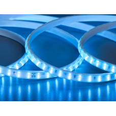 LED лента 220в, 120 шт/м, герметична, 10мм, голубой