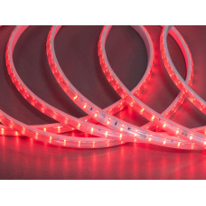 LED лента 220в, 120 шт/м, герметична, 12мм, красный