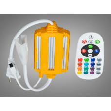 Коннектор-контроллер с ДУ для ленты 220V, RGB