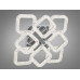 Потолочная светодиодная люстра с пультом, подсветкой, 90W, хром