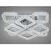 Потолочная светодиодная люстра с пультом, подсветкой, 90W, хром