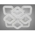 Потолочная светодиодная люстра с разноцветной подсветкой, димером, 90W, белая