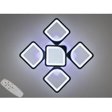 LED люстра на потолок с пультом, диммером, подсветкой, 85W, белая