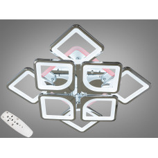 LED-люстра с диммером и цветной подсветкой, цвет хром, 165W