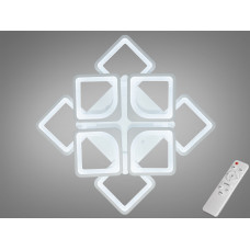 Стельова LED люстра смарт світильник з пультом, dimmer, 115W, білий