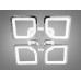 Потолочная люстра с диммером и LED подсветкой, цвет хром, 80W.