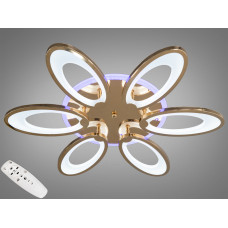 LED-люстра с диммером и цветной подсветкой, цвет хром, 95W