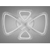 Стильная светодиодная потолочная люстра с подсветкой, димером, 65W, белая