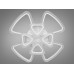 Стильная потолочная светодиодная люстра с подсветкой, димером, 115W, белая