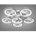 LED-люстра с диммером и цветной подсветкой, цвет хром, 105W