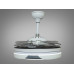 Потолочная люстра с диммером и LED подсветкой, цвет черный хром, 100W.