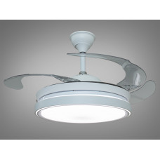 Стельова люстра з диммером та LED підсвічуванням, колір чорний хром, 165W.