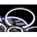 Потолочная люстра с диммером и LED подсветкой, цвет черный хром, 175W 8022/8BHR LED 3color dimmer